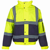 Supertouch Hi Vis Yellow 2 Tone Bomber Jacket - I Want Workwear