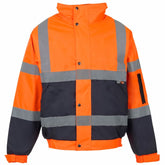 Supertouch Hi Vis Orange 2 Tone Bomber Jacket - I Want Workwear