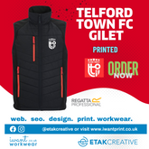 Telford Town FC - Gilet Bodywarmer - I Want Workwear