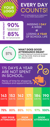 School Attendance Pull Up Banner - I Want Workwear