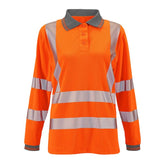 Ladies Hi Vis Orange Jaya Bird Eye Polo - I Want Workwear