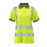 Ladies HI Vis Yellow Savannah Bird Eye Polo - I Want Workwear