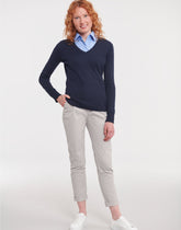 Russell Collection Ladies VNeck Pullover