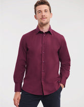 Russell Collection Mens LS Stretch Shirt