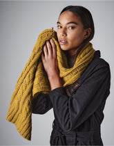 Beechfield Cable Knit Melange Scarf