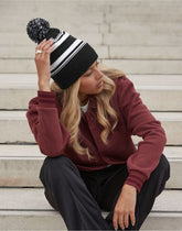 Beechfield Striped Fan Beanie