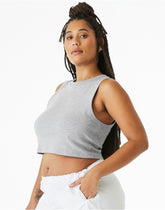 Bella Women's Micro Rib Muscle Crop Tank