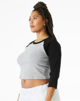 Bella Women's Micro Rib 3/4 Raglan Tee