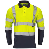 Supertouch Hi-Vis 2 Tone Yellow Long Sleeve Polo Shirt - I Want Workwear