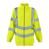 Ladies Hi Vis Yellow Eshaal Zipped Sweatshirt - I Want Workwear