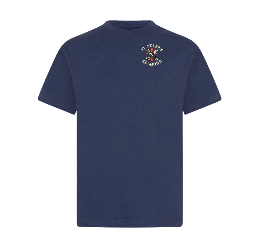 St Peter's School Navy PE Shirt