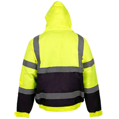 Supertouch Hi Vis Yellow 2 Tone Bomber Jacket - I Want Workwear