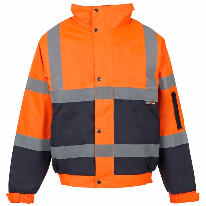 Supertouch Hi Vis Orange 2 Tone Bomber Jacket - I Want Workwear