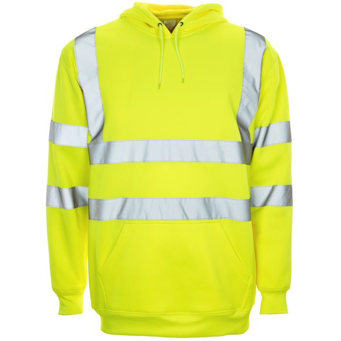 Supertouch Hi Vis Yellow Hooded Sweatshirt - I Want Workwear