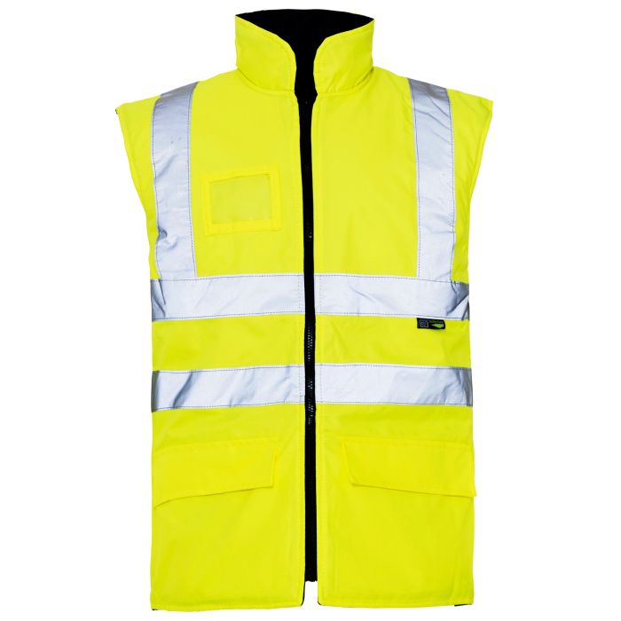 Supertouch Hi Vis Yellow Interactive Bodywarmer - I Want Workwear