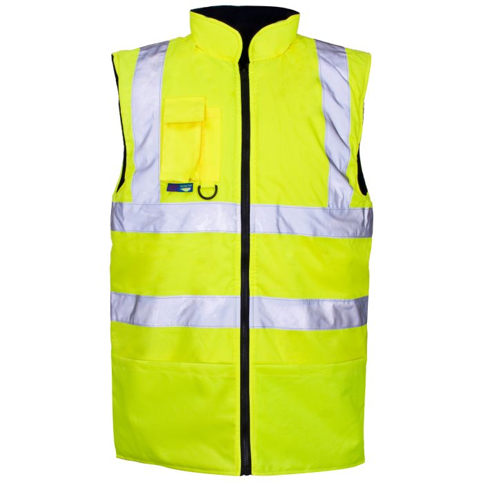 Supertouch Hi Vis Yellow Reversible Bodywarmer - I Want Workwear