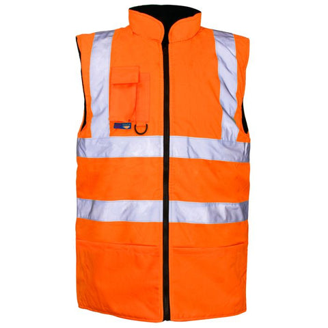 SuperTouch Hi Vis Orange Reversible Bodywarmer - I Want Workwear