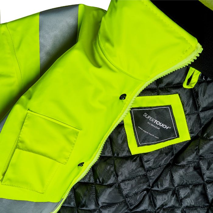 Stormflex® Hi Vis Yellow PU Bomber Jacket - I Want Workwear