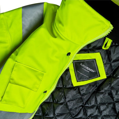 Stormflex® Hi Vis Yellow PU Bomber Jacket - I Want Workwear
