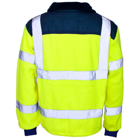 Supertouch Hi Vis Yellow Rain Patch Fleece Jacket - I Want Workwear