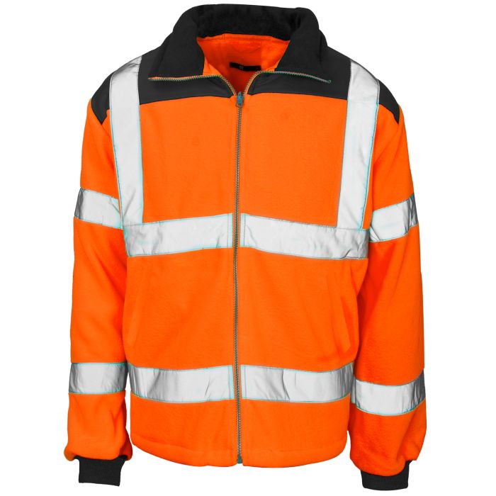 Supertouch Hi Vis Orange Rain Patch Fleece Jacket - I Want Workwear
