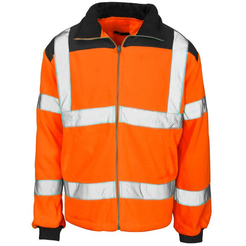 Supertouch Hi Vis Orange Rain Patch Fleece Jacket - I Want Workwear