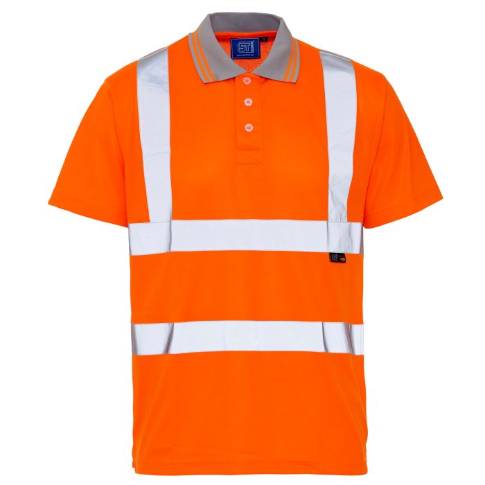 Supertouch Hi Vis Yellow/Orange Bird Eye Polo Shirt - I Want Workwear