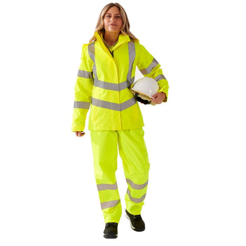 Ladies Hi Vis Yellow Sophia Lightweight Jacket - I Want Workwear