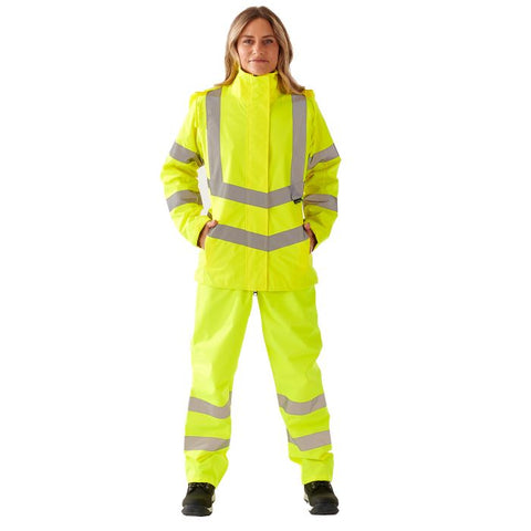Ladies Hi Vis Yellow Sophia Lightweight Jacket - I Want Workwear
