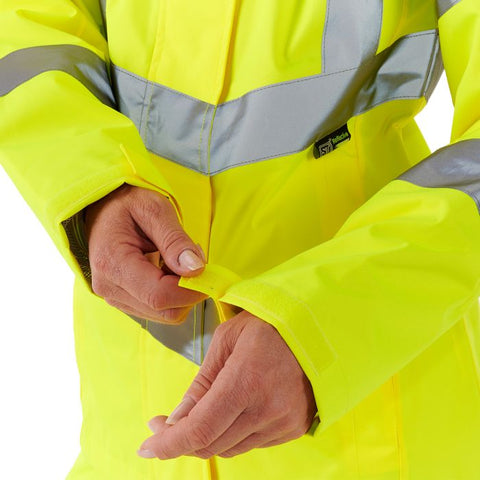 Ladies Hi Vis Yellow Sophia Lightweight Jacket - I Want Workwear
