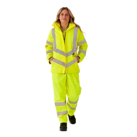 Ladies Hi Vis Yellow Kamela Padded Jacket - I Want Workwear