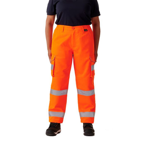 Ladies Hi VIs orange Hana Combat Trouser - I Want Workwear