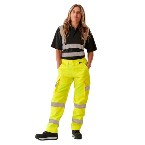 Ladies Hi Vis Yellow Hana Combat Trouser - I Want Workwear