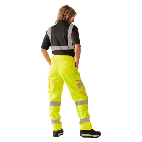 Ladies Hi Vis Yellow Hana Combat Trouser - I Want Workwear