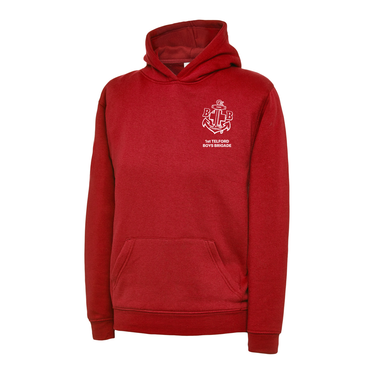 Red - 1st Telford Boys Brigade Hoodie - I Want Workwear