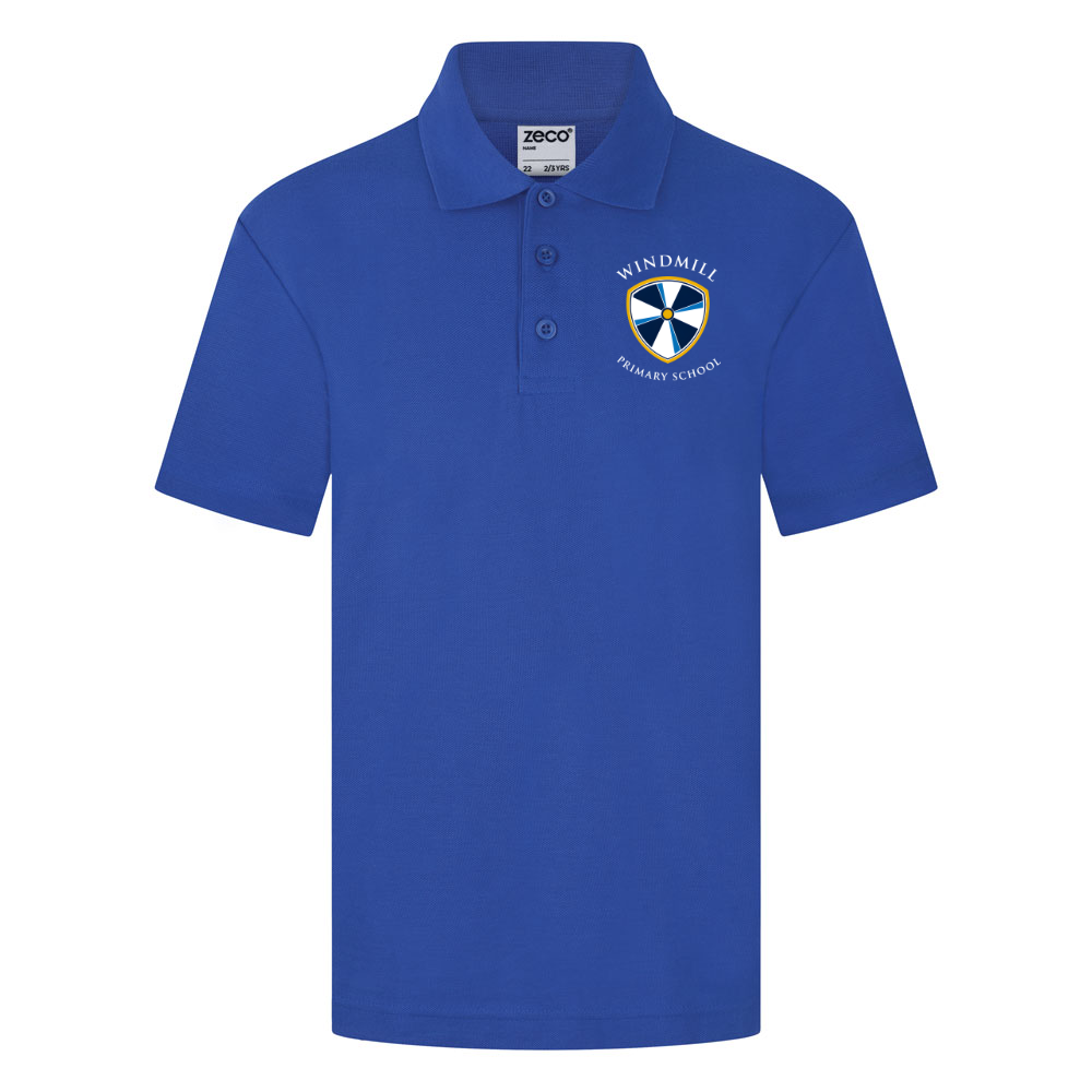 Windmill Primary School Royal Blue Polo