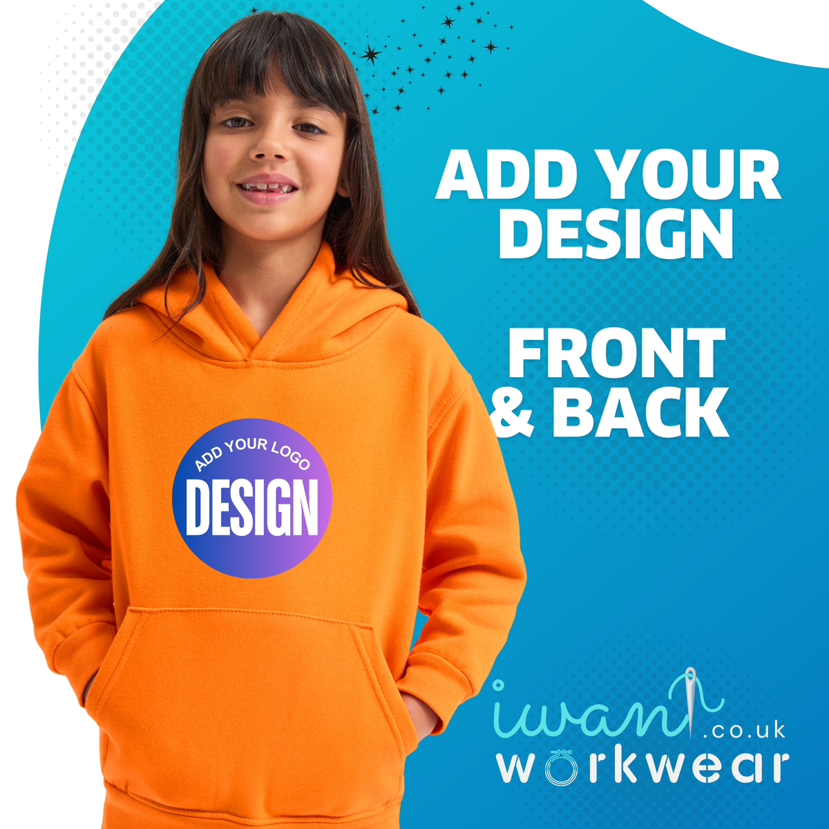 Custom Classic Hoodie Navy - Kids