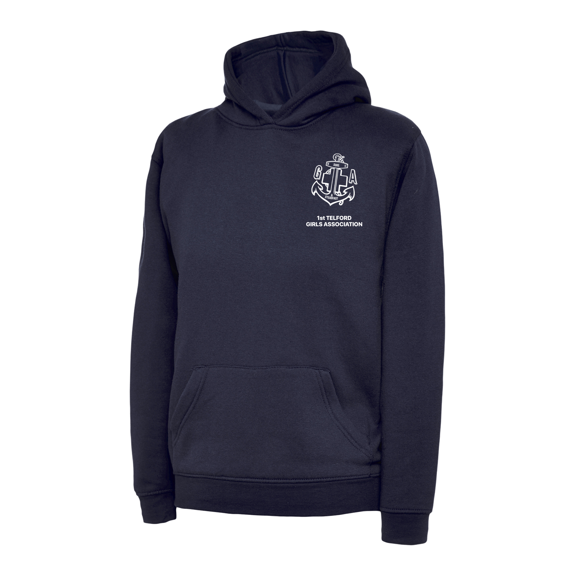 Navy - 1st Telford Girls Association Hoodie - I Want Workwear