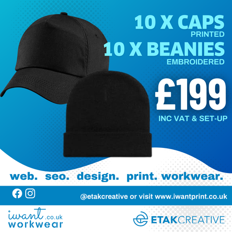 Branded Hat & Cap Bundle - I Want Workwear