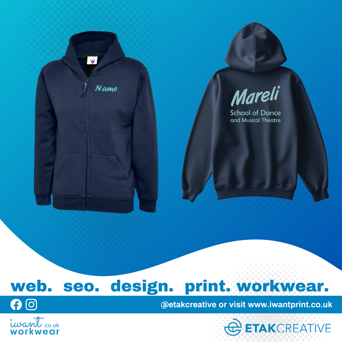 Mareli School of Dance Zipped Hoodie