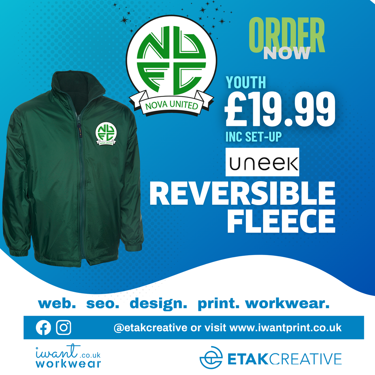 Nova United Reversible Fleece - I Want Workwear