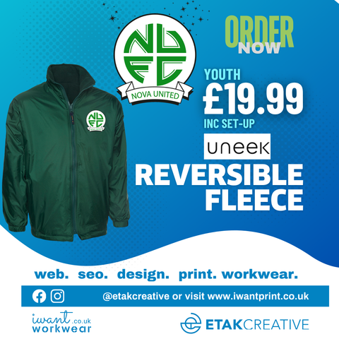 Nova United Reversible Fleece - I Want Workwear