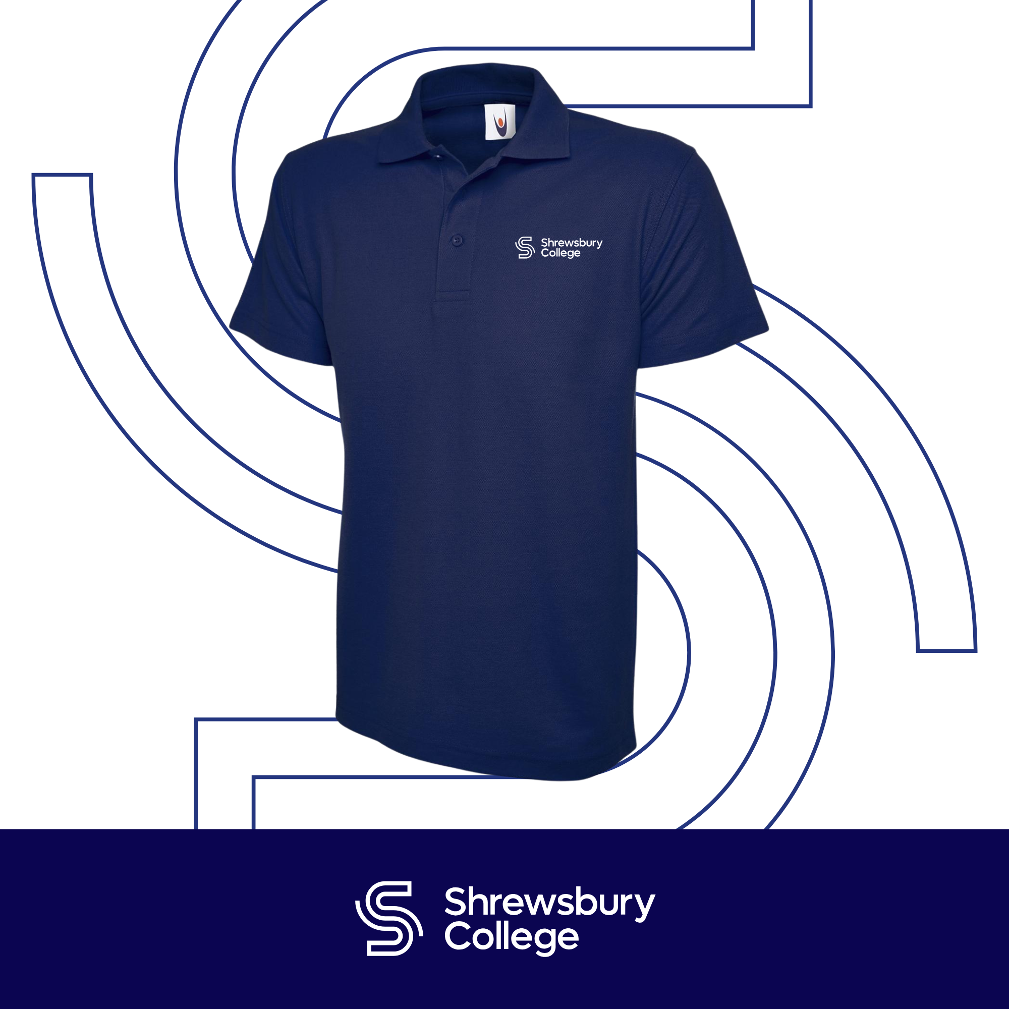 Shrewsbury College Polo Shirt - Navy - I Want Workwear
