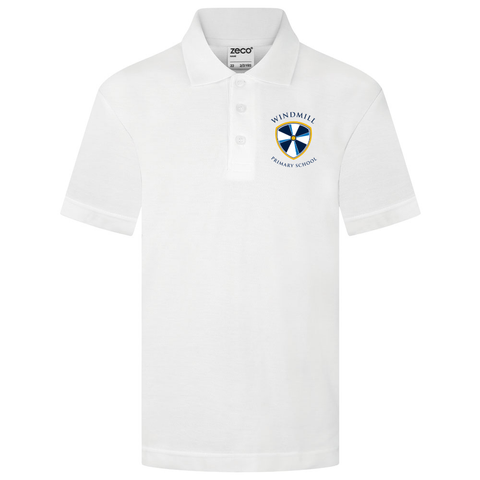 Windmill Primary School White Polo
