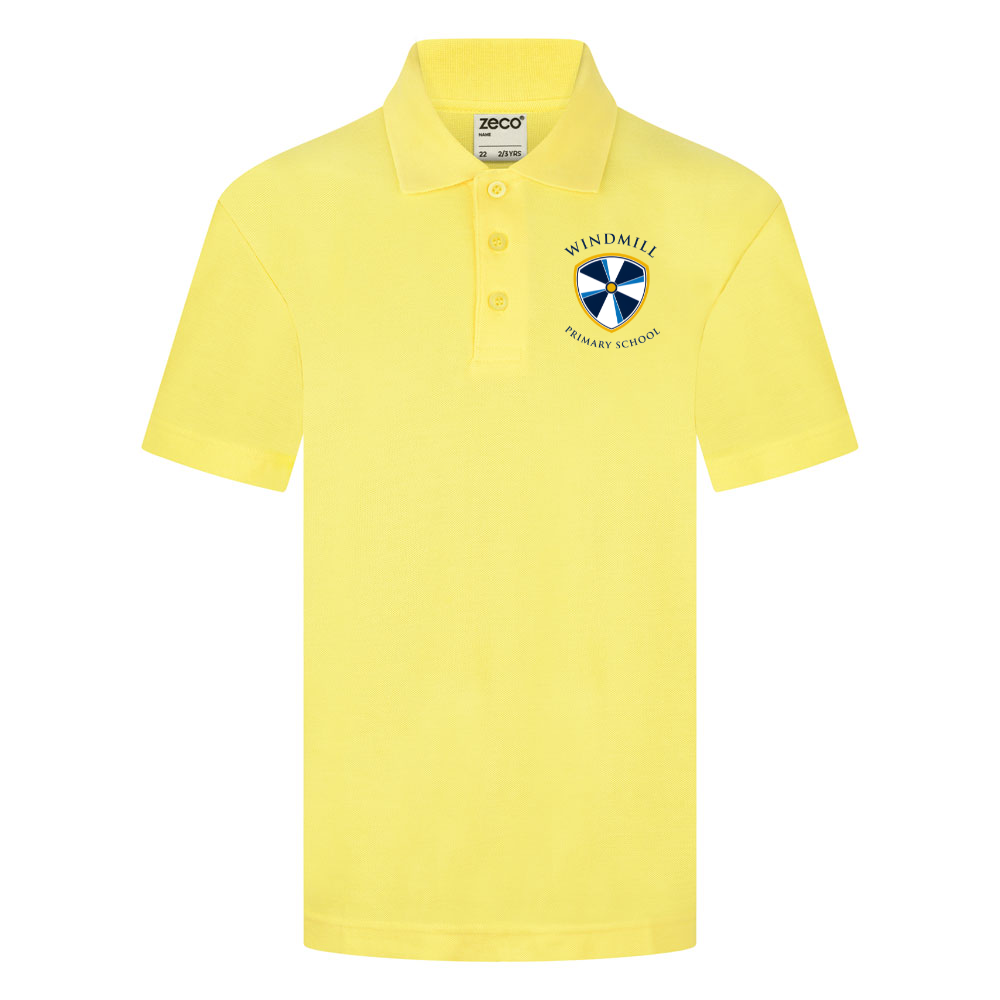 Windmill Primary School Yellow Polo