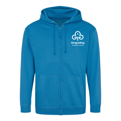 Girlguiding Shropshire - Sapphire Blue Zip Hoodie
