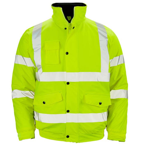 Stormflex® Hi Vis Yellow PU Bomber Jacket - I Want Workwear