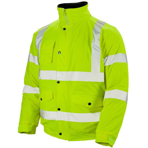 Stormflex® Hi Vis Yellow PU Bomber Jacket - I Want Workwear