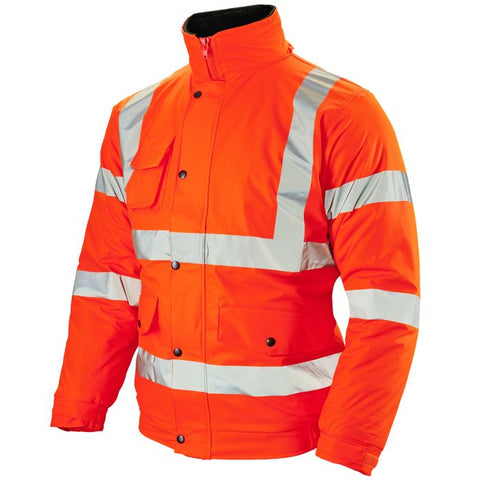Stormflex® Hi Vis Orange PU Bomber Jacket - I Want Workwear