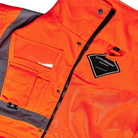Supertouch Hi Vis Orange Breathable Jacket - I Want Workwear